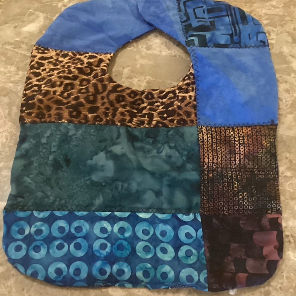NWOT. Hand Crafted Quilted Reversible Baby Bib. $12 ea. or 3/$25